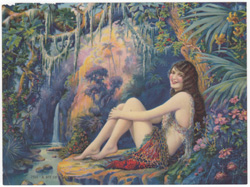 Original vintage calendar / poster art print from the 1920s-1940s